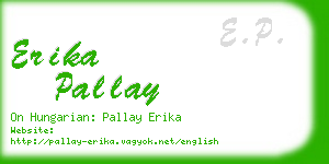 erika pallay business card